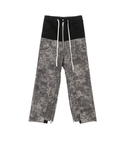 CONCRETE DENIM BAGGY PANTS WASHED GREY