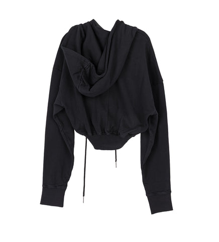 CULT CROPPED HOODIE BLACK