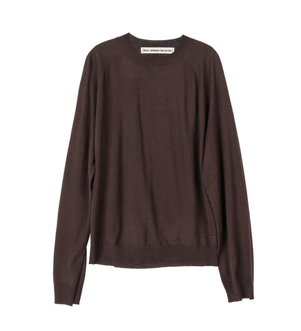 JACK CREW NECK CASHWOOL SWEATER DARK CHOCOLATE