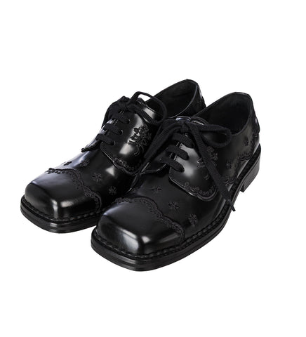 FLORAL LACE BROGUE BLACK/BLACK