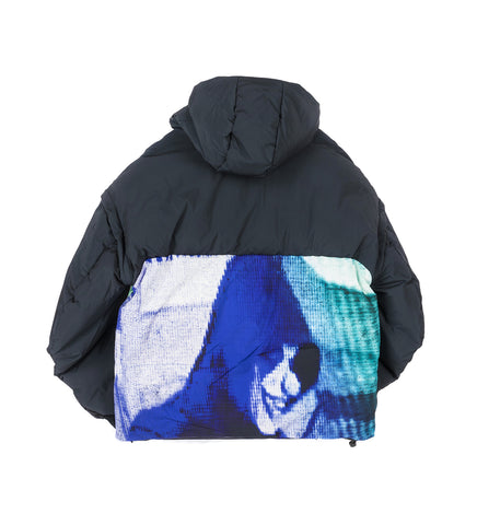 PADDED JACKET WHITE/LIME/BLUE