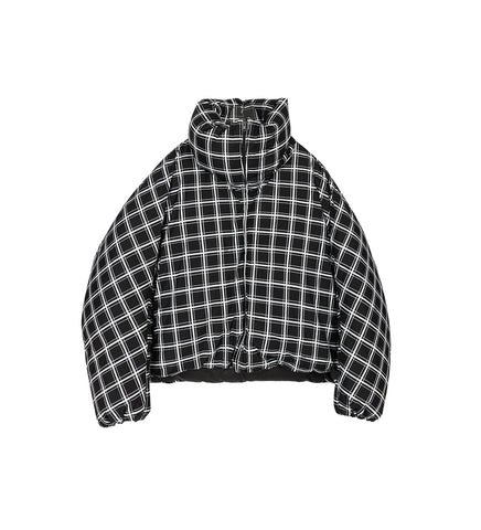 PADDED JACKET BLACK GRID