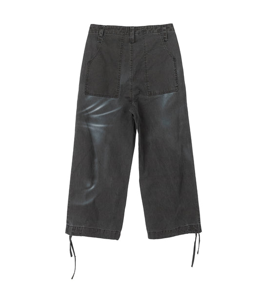 WIDE LEG JEANS BLACK/TEAL