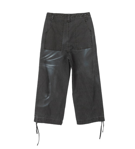 WIDE LEG JEANS BLACK/TEAL