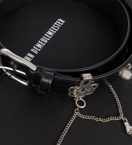 RANJA 4 CM BELTS WITH CHARMS BLACK