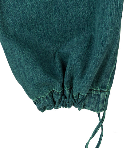 WIDE LEG JEANS INDIGO/GREEN