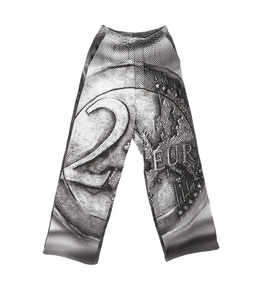 FLEECE TRACKSUIT PANT WHITE/BLACK
