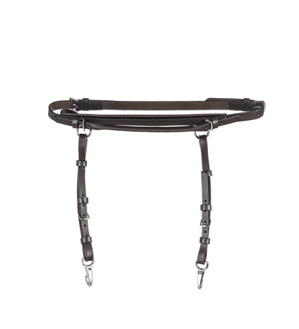 DOUBLE LOOP TASSLE BRIDLE BELT CHOCOLATE
