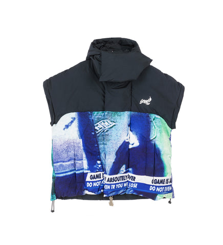 PADDED JACKET WHITE/LIME/BLUE