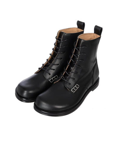 LOAFER LACE UP BOOT BLACK
