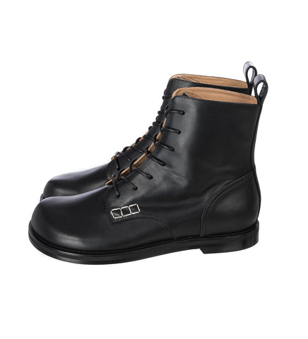 LOAFER LACE UP BOOT BLACK