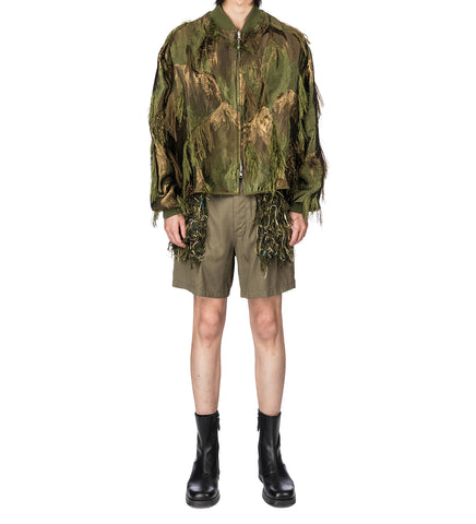 4SDESIGNS GUSSET POCKET FATIGUE SHORT OLIVE