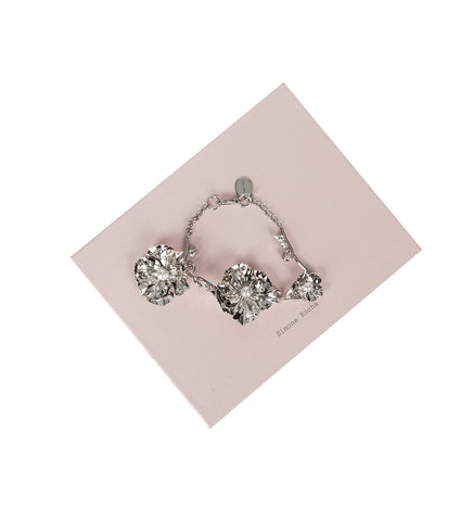 TURBO BLOOMING POPPY NECKLACE SILVER