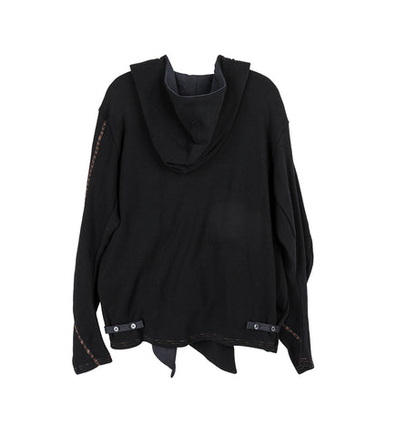 PETREL HOODED PULLOVER INK BLACK