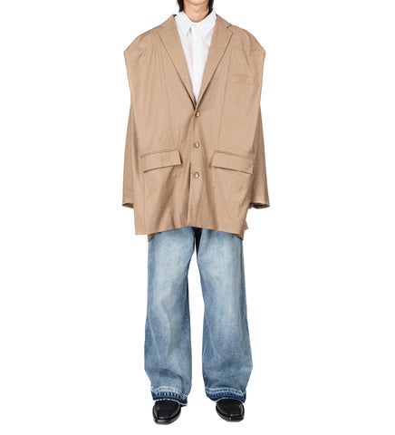NATASHA ZINKO BOX BLAZER BEIGE