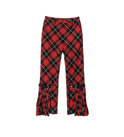 TARTAN TAILORED TROUSER WITH KILT RED/BLACK/WHITE