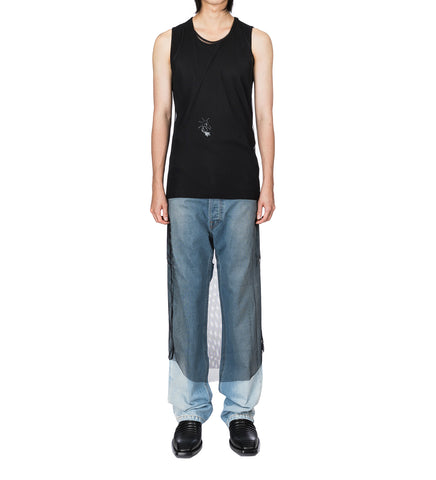 LONG TANK TOP BLACK