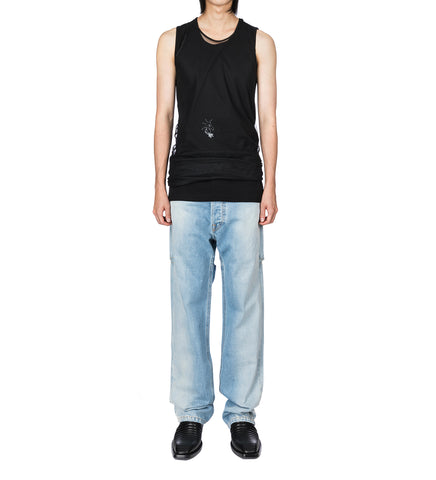 LONG TANK TOP BLACK
