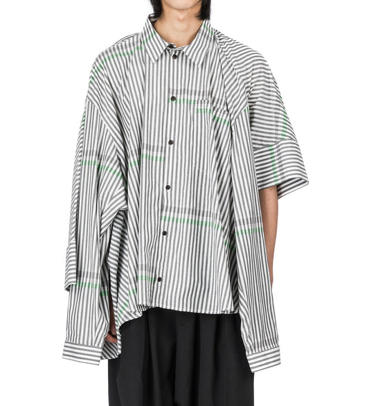 DOUBLE SHIRT WHITE/BLACK STRIPES