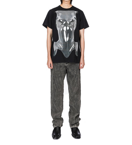 SPIRAL BAGGY JEANS WASHED BLACK