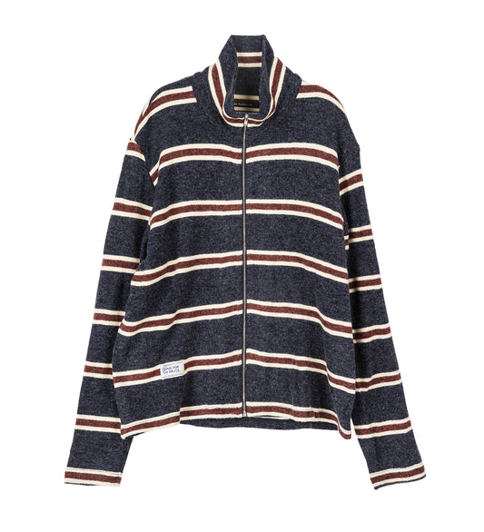 ZIP UP FUNNEL CARDIGAN NAVY