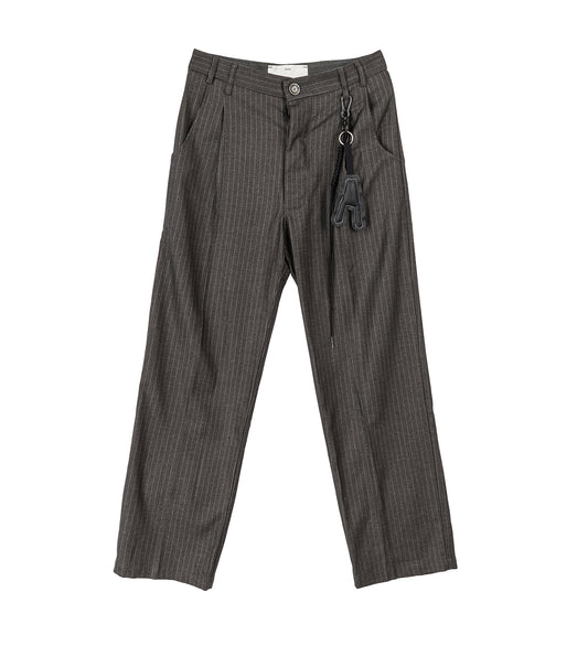 LOOSE PLEATED PANT CHARCOAL