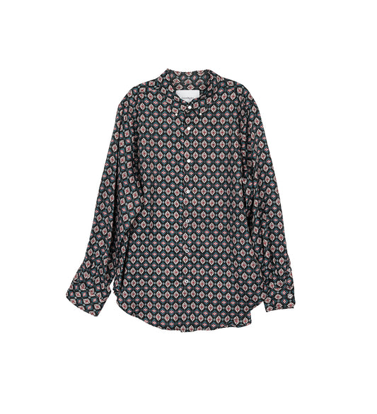 FLORES OXFORD SHIRT BLACK FLEUR