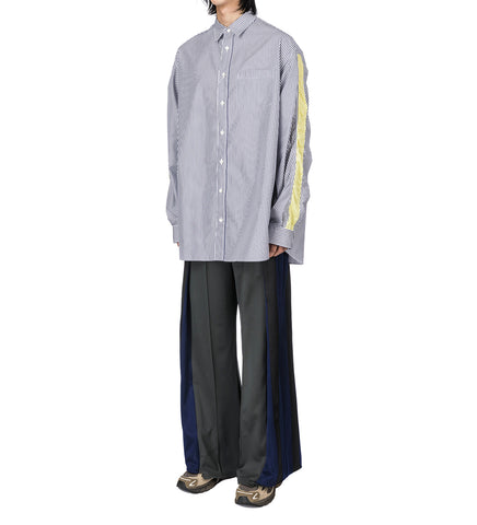 SLEEVE PANEL BIG HEART SHIRT BLUE STRIPES
