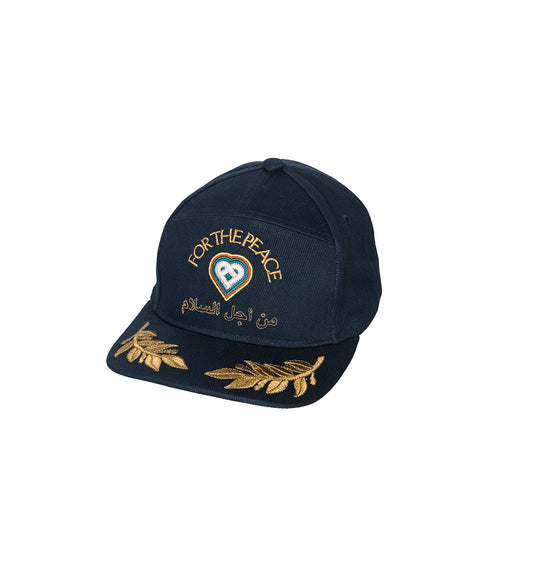 NAVY EMBROIDERED CAP FOR THE PEACE