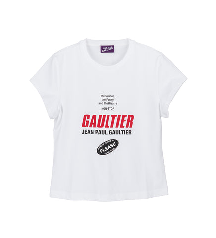 BABY TEE GAULTIER LOGO WHITE/BLACK/RED