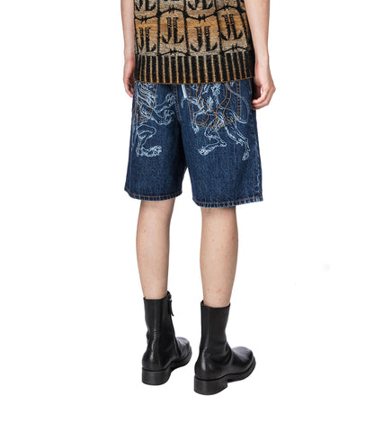 JORDANLUCA INSIGNIA DENIM BERMUDA DARK INDIGO
