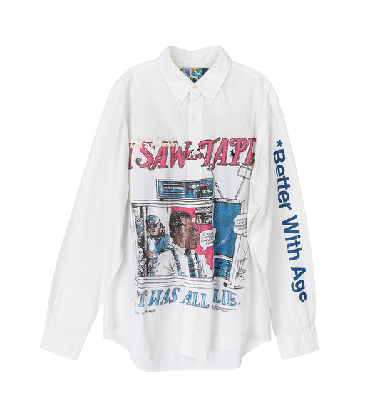 TERRY BUTTON DOWN WHITE