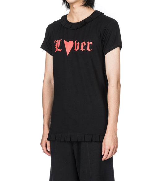 RUFFLE T-SHIRT LOVER BLACK