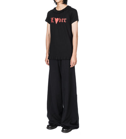 RUFFLE T-SHIRT LOVER BLACK