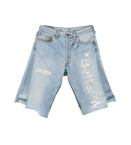 CLEMENTINE DOUBLE-WIDE LONG DENIM SHORT INDIGO 32
