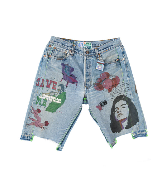 HARRISON TRIPLE-WIDE DENIM SHORT INDIGO 32