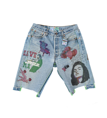 HARRISON TRIPLE-WIDE DENIM SHORT INDIGO 32
