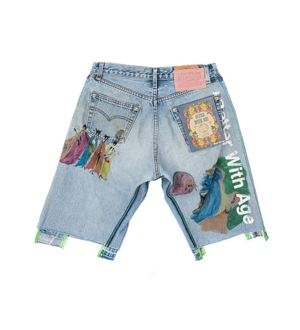 HARRISON TRIPLE-WIDE DENIM SHORT INDIGO 32