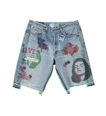 HARRISON TRIPLE-WIDE DENIM SHORT INDIGO 34