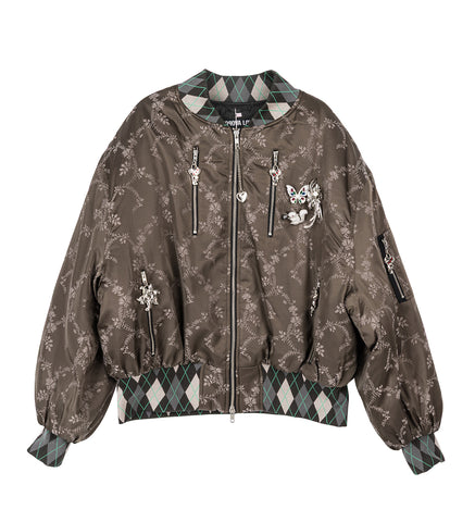 CRESCENT BOMBER JACKET BROWN