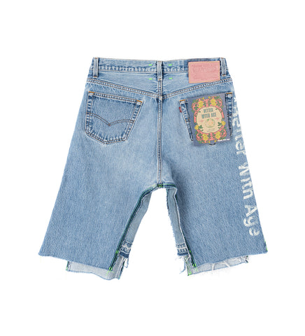 CLEMENTINE DOUBLE-WIDE LONG DENIM SHORT INDIGO 34