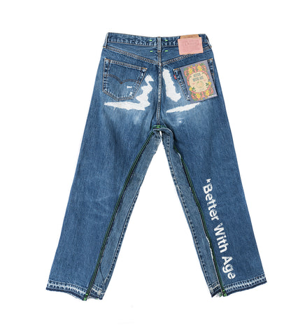SMOKED DOUBLE-WIDE DENIM INDIGO