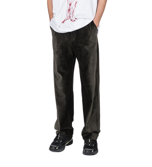 HORIZONTAL CORD PANTS DARK BROWN