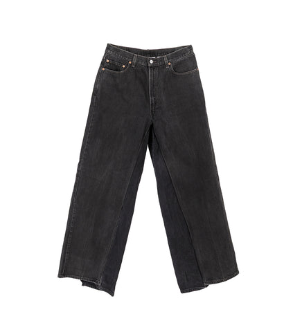 REWORKED BAGGY DENIM BLACK M#3