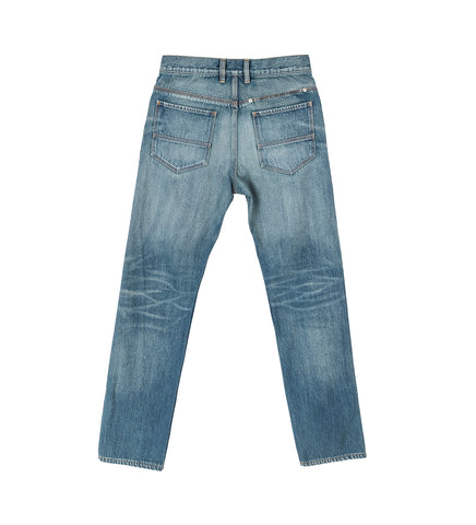 WASHED STRAIGHT JEAN BLUE