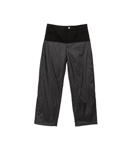BAGGY STRAIGHT LEG TROUSERS BLACK/BLACK