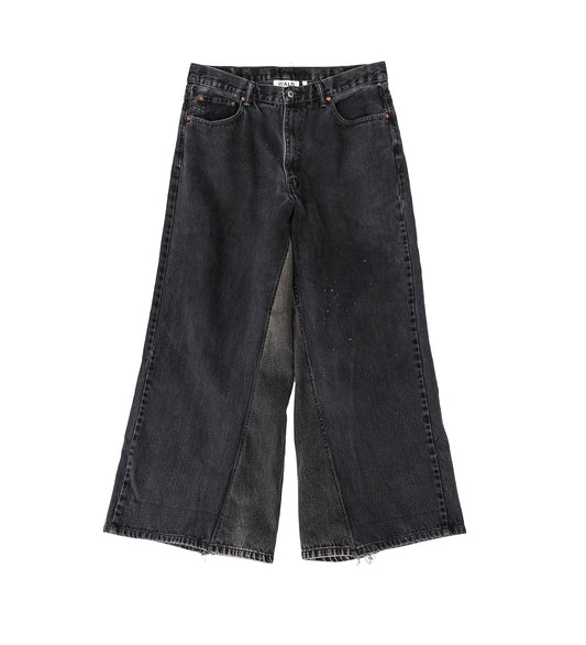 REWORKED BAGGY DENIM BLACK M#1