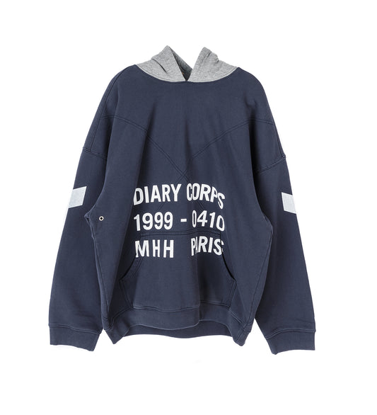 CORP LOGO PULLOVER HOODIE BLUE