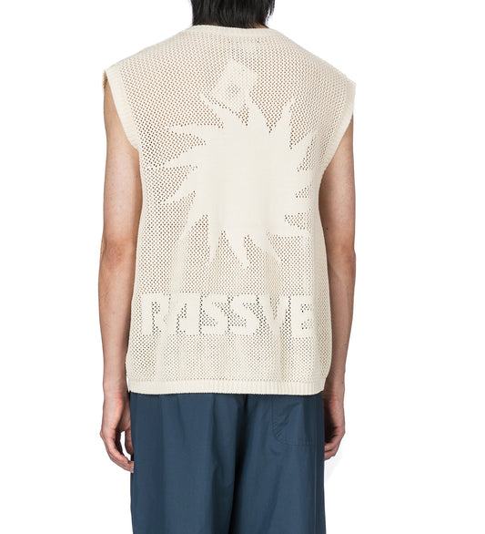 WAVE SEE THROUGH VEST LIGHT BEIGE