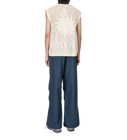 WAVE SEE THROUGH VEST LIGHT BEIGE